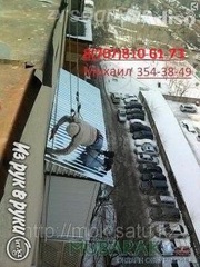 Установка крыш балконов. Ремонт балконных козырьков в Алматы